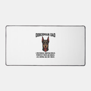 Doberman Dad Vintage Engraving Dog Lover Shirt Des Desk Mat