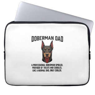 Doberman Dad Vintage Engraving Dog Lover Shirt Des Laptop Sleeve