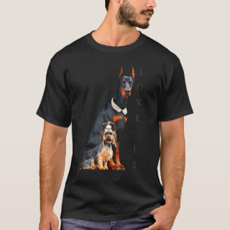 Doberman Doberman Pinscher Dog Mum Dad Love Pet P T-Shirt