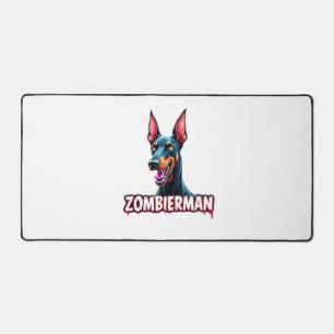 Doberman Dobie Doby Dobermann Zombie Dog Halloween Desk Mat