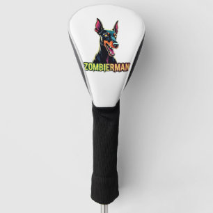 Doberman Dobie Doby Dobermann Zombie Dog Halloween Golf Head Cover