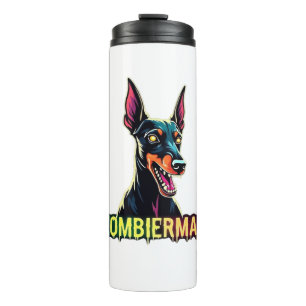 Doberman Dobie Doby Dobermann Zombie Dog Halloween Thermal Tumbler