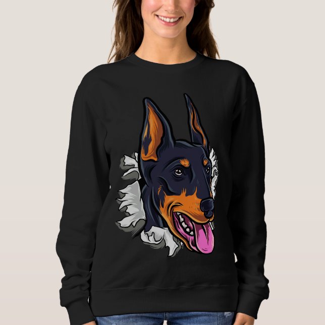 Doberman Dog  975 Sweatshirt (Front)
