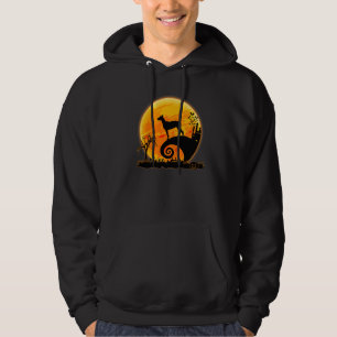 Doberman Dog And Moon  Scary Halloween Costume Hoodie