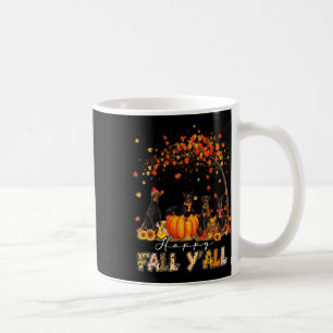 Doberman Dog Autumn Fall Pumpkin Truck Mappe Thank Coffee Mug