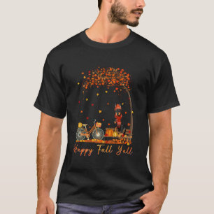 Doberman Dog Autumn Fall Pumpkin Truck Mappe Thank T-Shirt