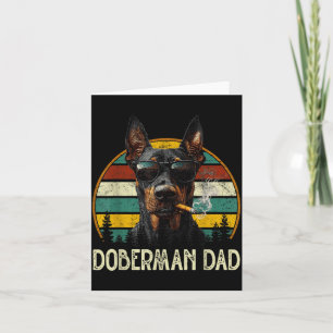 Doberman Dog Dad Vintage Fathers Day Dog Lover Card