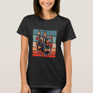 Doberman dog energetic sleek alert upright Dogs An T-Shirt