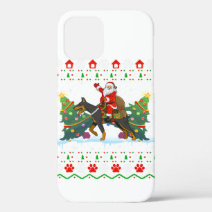 Doberman Dog Lover Xmas Ugly Christmas iPhone 12 Case