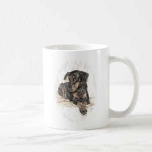 Doberman Dog Natural Ears Coffee Mug