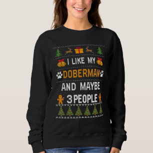 Doberman Dog Owner  Doxie Ugly Christmas Sweater