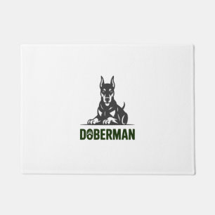 Doberman Dog Vector 2 Colours Doormat