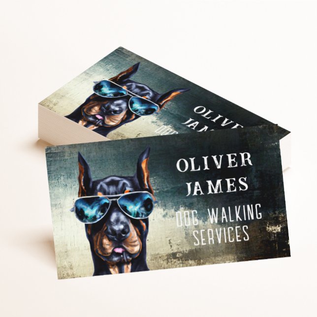 Doberman Dog Walking and Pet Care Business Card (Creator Uploaded)