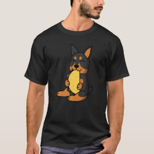 Doberman Eating A Taco Dog T-Shirt