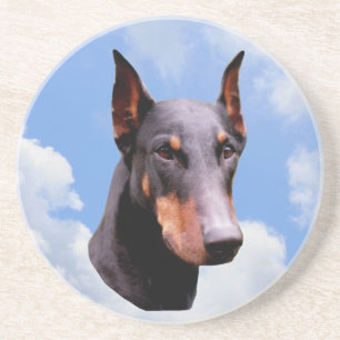 Doberman Face Dog Animal Coaster
