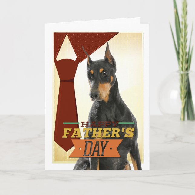 Doberman Father's Day Card (Front)