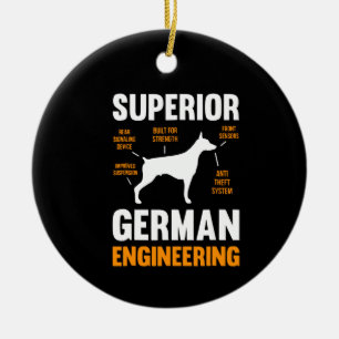 Doberman Gift Superior German Engineering Ceramic Ornament