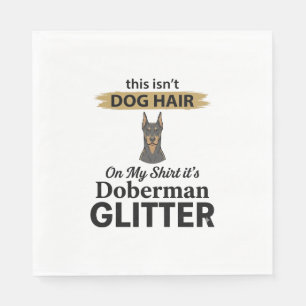 Doberman Glitter Funny Dog Lover Vintage Design_1 Napkin