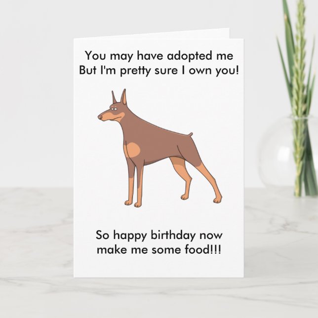 Doberman Greeting Card (Front)