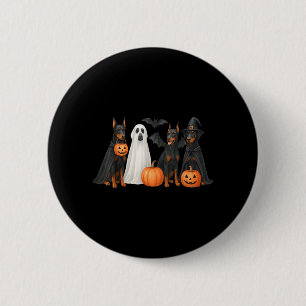 Doberman Halloween Costume Fun Doberman Halloween 6 Cm Round Badge