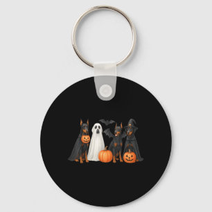 Doberman Halloween Costume Fun Doberman Halloween Key Ring