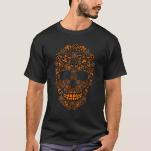 Doberman Halloween Silhouette Skull Halloween T-Shirt