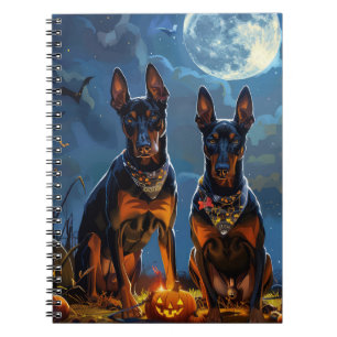 Doberman Halloween Spooky Notebook