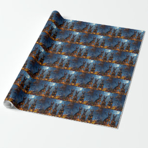 Doberman Halloween Spooky Wrapping Paper