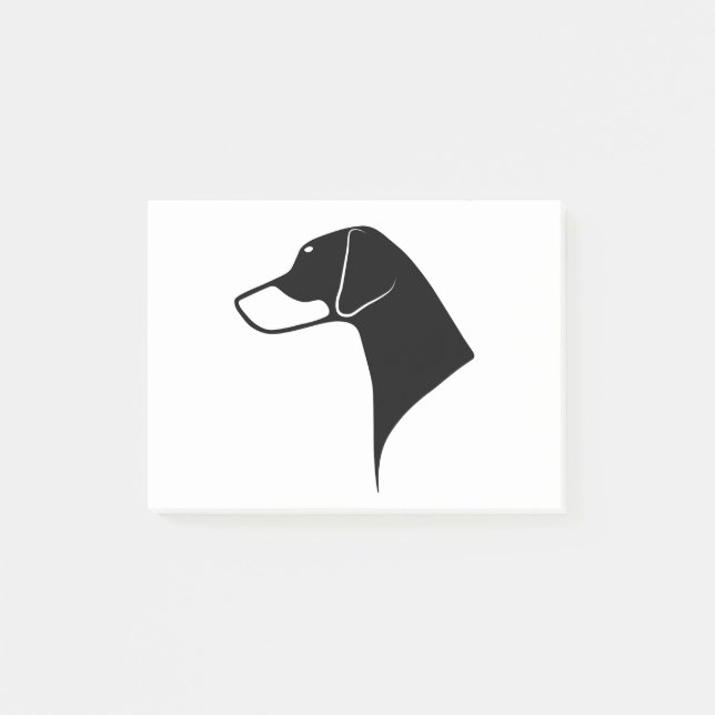Doberman Head Natural Ears Post-it Notes (Front)