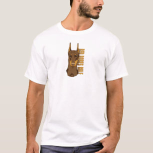 Doberman Head, Red Dobes Rule T-Shirt