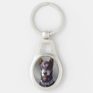 Doberman Key Chain Personalised Dog Art Gifts