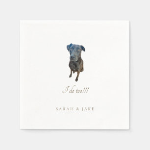 Doberman Lab II Custom Pet Wedding Napkins