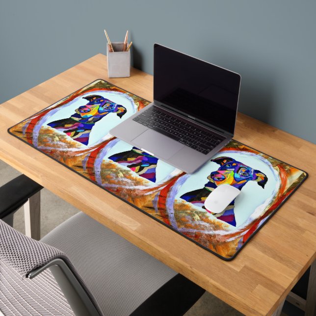 Doberman Love Desk Mat (Office 2)