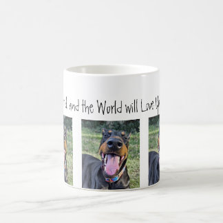 Doberman "Love the World" Mug
