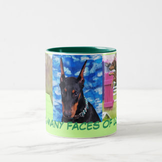 Doberman Love Two-Tone Coffee Mug