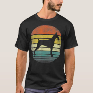 Doberman Lover Owner Gifts Retro Sunset Dog Silhou T-Shirt