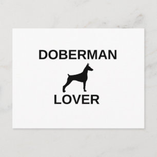 doberman lover postcard