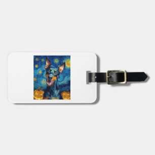 doberman luggage tag