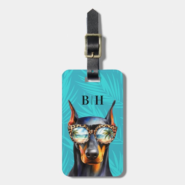 Doberman Luggage Tag (Front Vertical)