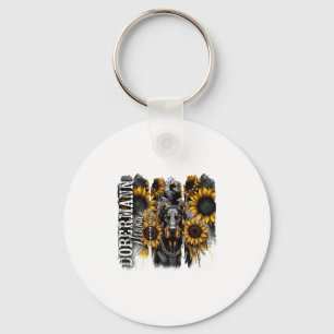 Doberman Mama Key Ring
