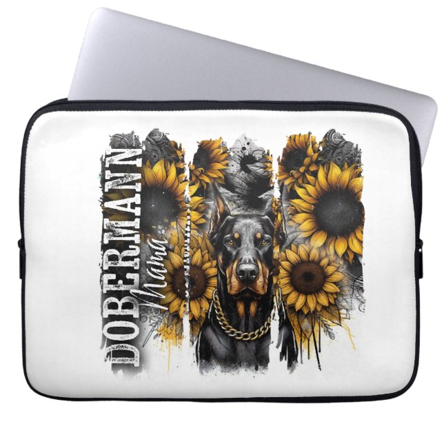 Doberman Mama Laptop Sleeve (Front)