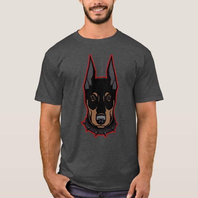 Doberman Mascot Men's Tee (Front)