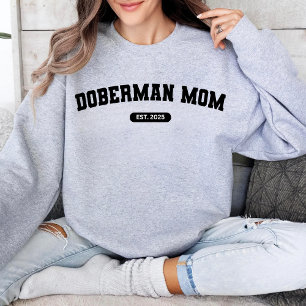 DOBERMAN MOM Dog Mum Custom Birth Year Sweater