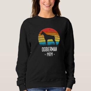 Doberman Mom Retro Vintage Premium Sweatshirt