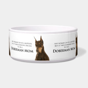 Doberman Mum Dog Bowl