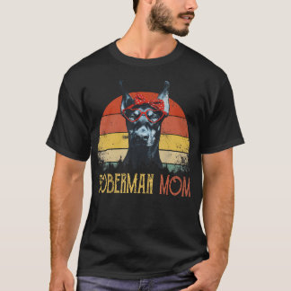 Doberman Mum Dog Retro Vintage T-Shirt