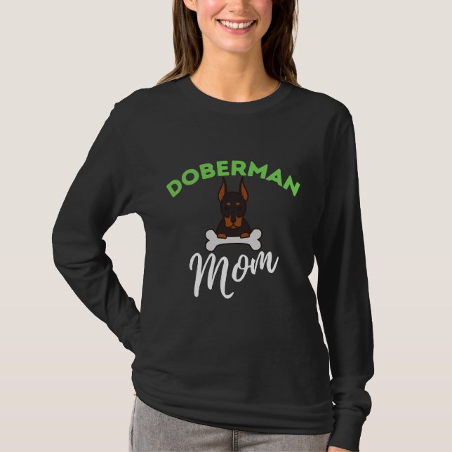 Doberman Mum Long Sleeve 1360 T-Shirt (Front)