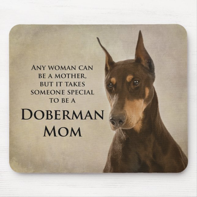 Doberman Mum Mouse Pad (Front)
