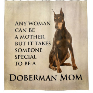 Doberman Mum Shower Curtain