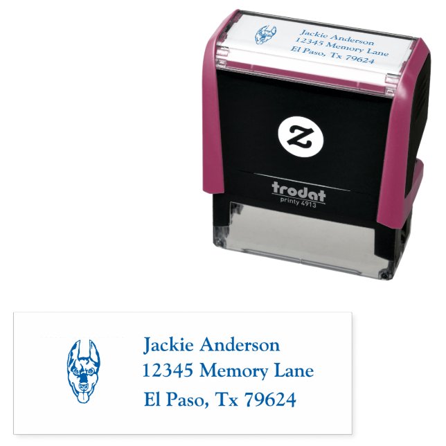 DOBERMAN | Name and Return Address Self-inking Stamp (In Situ)